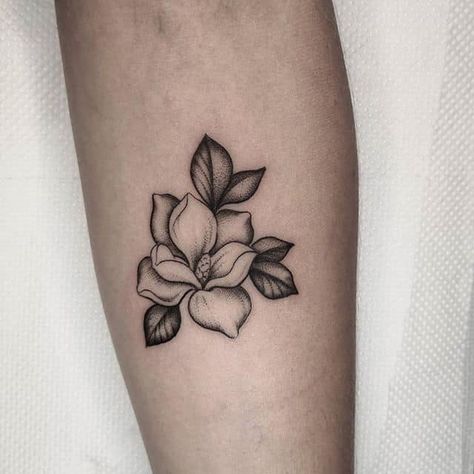 Magnolia Tree Tattoo, Magnolia Flower Tattoo, Magnolia Tattoo, Tree Tattoo Small, Tree Tattoos, Small Flower Tattoos, Magnolia Tree, Spine Tattoos, Tattoo Small