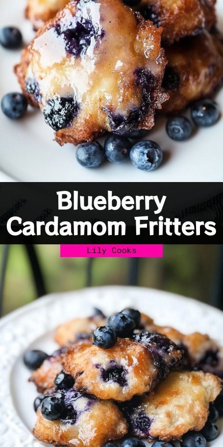 Blueberry Cardamom Fritters: A delightful twist on classic blueberry treats. Infused with warm cardamom and bursting with fresh blueberries, these fritters are perfect for breakfast or a snack. Serve warm with powdered sugar. #blueberryfritters #homemadetreats #easyrecipes Blueberry Cardamom, Blueberry Treats, Healthy Blueberry Recipes, Snack Quick, Fritter Frying, Healthy Blueberry, Snack Gift, Holiday Snacks, Blueberry Recipes