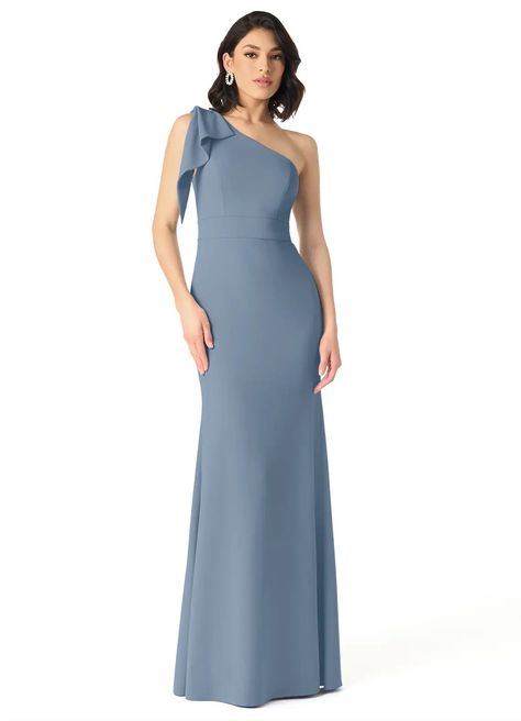 Dusty Blue Azazie Rinna Bridesmaid Dresses | Azazie Bridesmaid Dress Dusty Blue, Sky Blue Bridesmaid Dresses, One Shoulder Bridesmaid Dresses, One Shoulder Bridesmaid, Bridesmaid Dresses Azazie, Dusty Blue Bridesmaid Dresses, Blue Bridesmaid Dress, Azazie Bridesmaid Dresses, Black Tie Dress