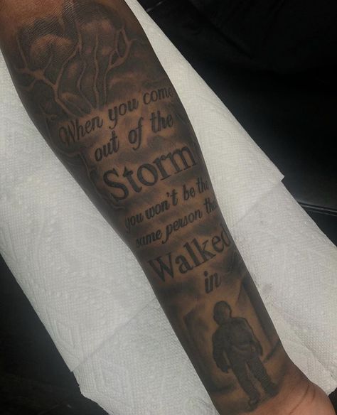 Mens Chest Tattoos Quotes, Raw Forearm Tattoos, Inside The Arm Tattoo For Men, Bible Tattoo Ideas For Men, 1/1 Tattoo, Deep Meaning Tattoos For Men Forearm, Bible Verse Tattoos For Men Forearm Scriptures, Tattoos For Black Men Ideas, Forearm Tattoo Quotes Men