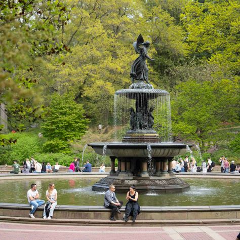 Bethesda Fountain Central Park, Lgbtq History, Bethesda Fountain, City Planner, Let It Out, Victorian Women, Hudson River, The Angel, Public Health