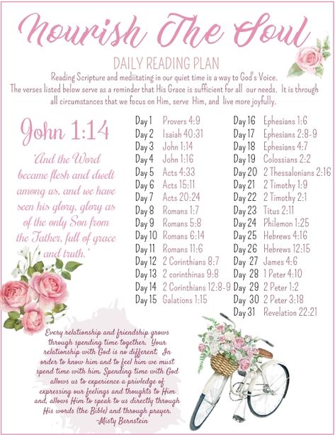 Nourish The Soul, Scripture Reading Plan, October Scripture Reading Plan, Monthly Bible Reading Plan For Women, Psalms Reading Plan, Scripture Reading Plan For Women, What To Study, Woord Van God, Bible Verse Memorization