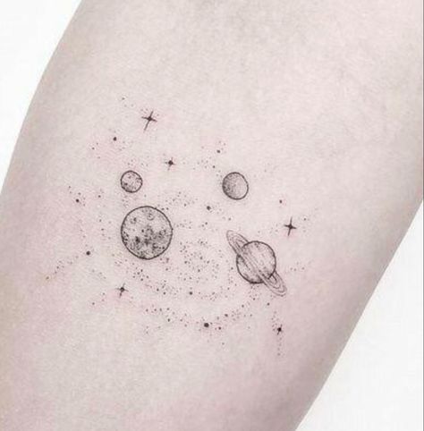 Galaxy Tattoo Sleeve, Herbal Tattoo, Aesthetic Buildings, Rad Tattoos, Nebula Tattoo, Ink Tattoo Design, Planet Tattoo, Red Tattoo Ideas, Red Ink Tattoo