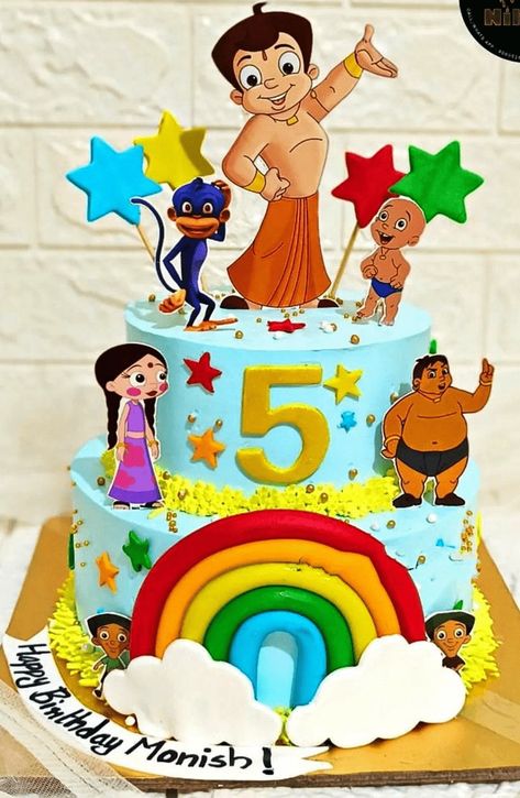 Chhotta Bheem Birthday Cake Ideas Images (Pictures) Chhota Bheem, Marvel Cake, Baker Cake, Cake Designs Images, Cool Cake Designs, Star Wars Cake, Cartoon Cake, Animal Cakes, Baby Birthday Cakes