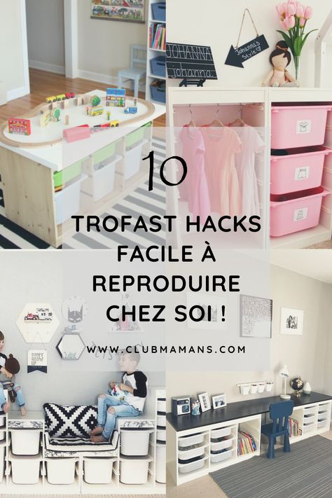 TROFAST HACKS : 10 idées de DIY avec le meuble TROFAST d'IKEA, trop simple ! Trofast Table Hack, Trofast Bookshelf, Trofast Hack Playrooms, Ikea Trofast Desk, Ikea Trofast Ideas, Trofast Desk Hack, Trofast Kids Room, Trofast Ikea Kids, Trofast Diy