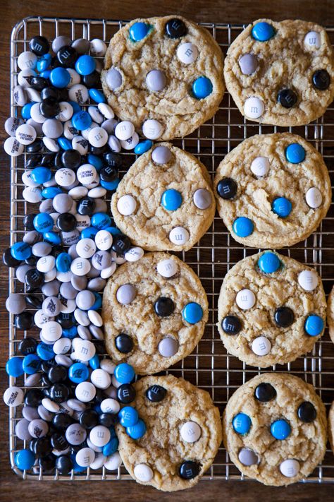 Super Bowl M&M Cookies | The Pioneer Woman Super Bowl Cookies, Plain Sugar Cookies, Graduation Party Gifts, Perfect Sugar Cookies, M M Cookies, My M, Sugar Cookie Dough, Quick Weeknight Dinners, Pantry Staples