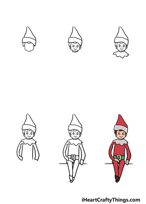 Elf On A Shelf Drawing - How To Draw An Elf On A Shelf Step By Step Elf On A Shelf Drawing, How To Draw An Elf For Kids, Elf On The Shelf Drawing Ideas, How To Draw An Elf Step By Step, Elf On The Shelf Clipart, Simple Elf Drawing, How To Draw An Elf, Easy Elf Drawing, Elf On The Shelf Drawing