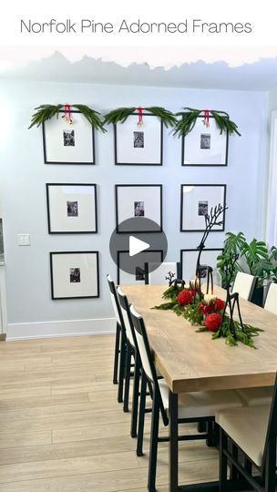 83K views · 218 reactions | Transform your holiday decor with a touch of nature by repurposing Norfolk pine stems into charming picture frame adornments. Gather stems of Norfolk pine and turn them into decor over picture frames. Add a sprinkle of seasonal magic by attaching small jingling bells to the stems, creating a symphony of holiday cheer. Supplies Needed: -2 Norfolk pine stems per frame -Ribbon -Bells -Rubber bands -Command hooks Embrace the beauty of nature and the spirit of the season with this delightful Christmas DIY project. 🌲🔔 Everything is linked in my bio or comment LINK and I'll DM you. #liketkit #howto #tipsandtricks #diys #DIY #easydiy #diydecor #holiday #candlediy #candlecenterpiece #holidaydecor #centerpieces #christmasdecor #holidaystylediy #homedecor #chr Frame Ribbon, Norfolk Pine, Command Hooks, Christmas Décor, Christmas Projects Diy, Christmas Greenery, Candle Centerpieces, Christmas Ribbon, Christmas Bows