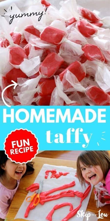 Candy Making For Kids, Easy Taffy Recipe, Homemade Candies Easy, How To Make Taffy, Wonka Week, Homemade Taffy, Easy Homemade Candy, Grandkid Crafts, Taffy Recipe