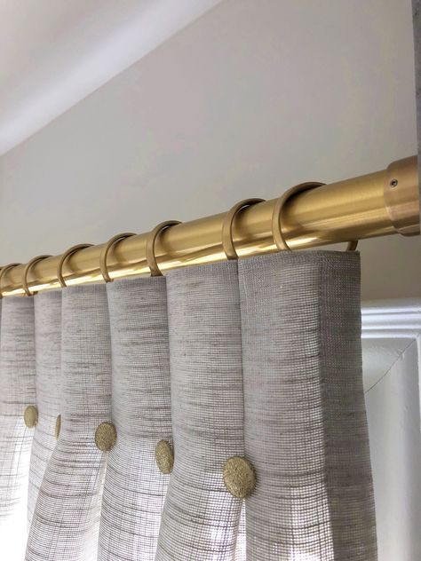 "Here I am offering these Beautiful Luxury Satin Brass, Polished Brass and Acrylic curtain rods and accessories. These Luxury Brass Finished Drapery Hardware Collection will be a real gem in your interior.  This Luxury Brass Finished Drapery Hardware Collection includes Finials with Crystal, Murano Class and Acrylic, Solid Brass Brackets and  Solid Brass Rings.   1 3/8\" diameter Drapery Metal or Acrylic Rods can be used with Rod Pocket, French or Pinch Pleated Draperies. Please indicate the desire length of the rod and I will cut it accordingly.  EXAMPLE: You need 60 3/4\". Please order the 72\" rod and specify 60 3/4\" in the comment box. For wider windows you can connect a few rods.  A support bracket is always required at the joint of two rods.  ---------------------------------------- Acrylic Curtain Rods, Luxury Drapery, Brass Curtain Rod, Gold Curtain Rods, Ripplefold Draperies, Brass Curtain Rods, Brass Brackets, Pinch Pleat Draperies, Curtain Weights