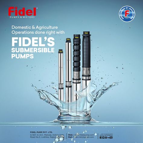 Domestic & Agriculture Operations done right with Fidel's submersible Pumps. . #fidel #fidelpumps #fidelpumpsandmotors #pump #rajkot… | Instagram Mechanical Engineering Design, Submersible Pump, Content Ideas, Creative Ads, Mechanical Engineering, Ads Creative, Engineering Design, Water Pump, Water Pumps