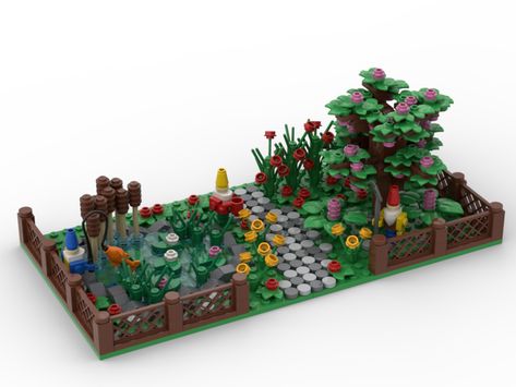 LEGO MOC Garden for garden gnomes by Serenity | Rebrickable - Build with LEGO Lego Fairy, Lego Garden, Lego Diy Projects, Lego Tree, Easy Lego Creations, Build A Garden, Micro Lego, Lego Diy, Lego Activities