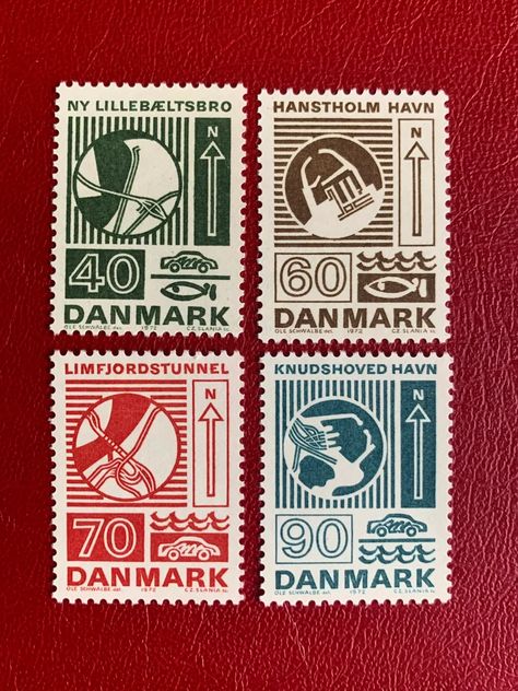 Denmark Original Vintage Postage Stamps 1972 Danish | Etsy Stamps Graphic Design, Postal Card Design, Stamp Graphic Design, Vintage Stamps Postage, Mads Berg, Uk Stamps, Stamp Tattoo, Denmark Flag, Postage Stamp Design