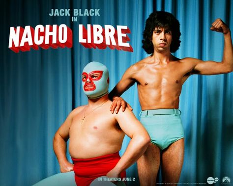 Nacho Libre Nacho Libre And Esqueleto Costume, Nacho Libre And Esqueleto, Nacho Libre Costume, Nacho Libre, Mexican Wrestler, Jim Carrey, Stretchy Pants, Comedy Movies, Jack Black