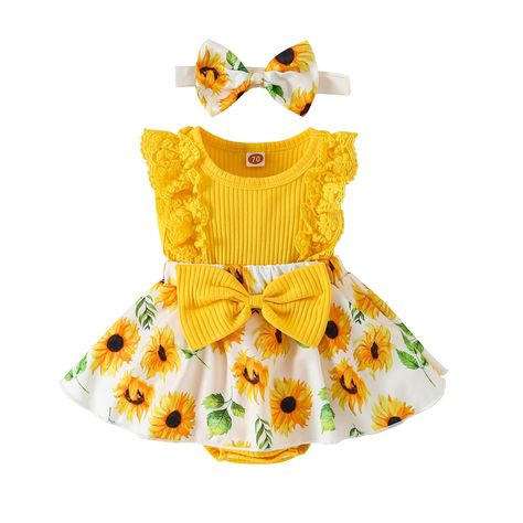 PRICES MAY VARY. Material:95% cotton, 5% spandex,Cotton Blend, Ribbed Knitted Fabric Rompers Tops,Floral Print Overall Skirt Dress，Soft, Comfortable and Durable,baby girl newborn clothes,baby girl newborn clothes,sunflower dress for girls Design:Fashion Ruffle Short Sleeves，lace floral romper dress,Comfy Basic Plain Solid Color Rib Knit Cotton Romper Bodysuit Shirt Tops;Bowknot, Cute Summer Sleeveless RompersOne Piece Clothes Outfits with Headband，There are many colors and patterns for you to ch Summer Jumpsuit Outfit, Headband Outfit, Bodysuit Dress, Floral Print Rompers, Newborn Outfit, Hem Design, Girls Summer Outfits