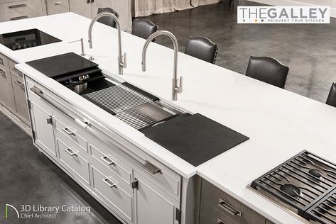 Galley Sink, Kitchen Work Station, Award Winning Kitchen, Sink Sizes, Chief Architect, Galley Kitchen, Building Material, Old Kitchen, Room Remodeling