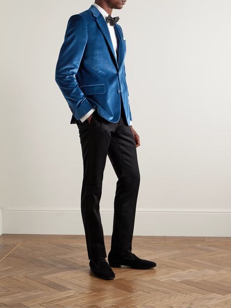 Tuxedos | Paul Smith | MR PORTER Savile Row Tailoring, Blue Tuxedo, Satin Shirts, Patent Leather Dress, House Parties, Classic Tuxedo, Blue Tuxedos, Tuxedo Pants, Eve Outfit