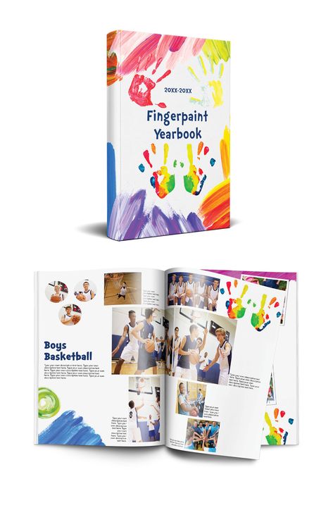 This theme captures the spirit of imagination, similar to Harold and his purple crayon, each student has the ability to draw whatever they might need, leaving their unique handprints behind as a reminder of what they have achieved. Kindergarten Yearbook, Preschool Yearbook, Creative Yearbook Ideas, Yearbook Mods, Design Yearbook, Yearbook Inspiration, Yearbook Template, Graduation Hats, Yearbook Spreads