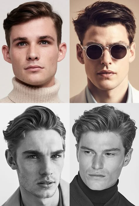 The Quiff Hairstyle: What It Is & How To Style It | FashionBeans Dapper Men Haircut, Mens Smart Hairstyles, Dandy Haircut Men, Mens Quiff Haircut, Formal Male Hairstyles, Timeless Haircut Men, Men Classic, Men’s Formal Hairstyle, Oxford Haircut Men