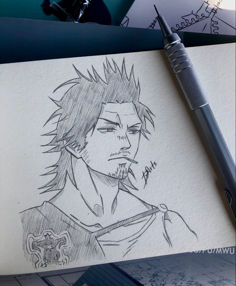 Yami Drawing Black Clover, Black Clover Anime Drawing, Yami Sukehiro Sketch, Yami Sukehiro Drawing, Black Clover Drawing Sketch, Drawing Black Clover, Yami Drawing, Black Clover Sketch, Black Clover Drawing