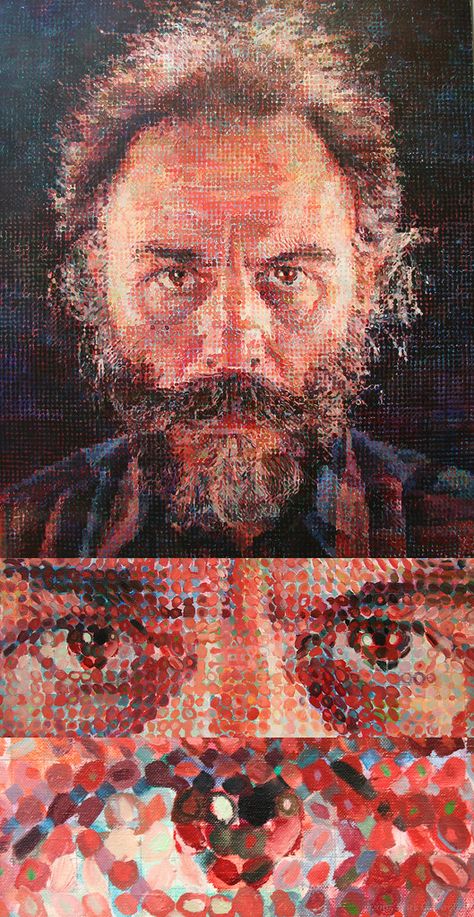 Personal Identity Art Projects, Chuck Close Paintings, Chuck Close Art, Chuck Close Portraits, Chuck Close, Me Myself And I, Subway Station, Identity Art, Wow Art