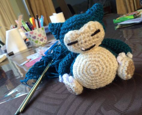 Snorlax Crochet! Snorlax Crochet, Snorlax Pokemon, Hello Kitty Pattern, Bear Pokemon, Pokemon Crochet, Kitty Pattern, Doll Crochet Pattern, Monster Dolls, Crochet Inspo