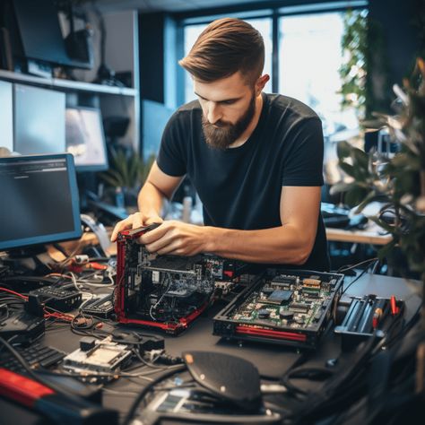 Image of a technician repairing a computer in toorbul. It Technician, Computer Technician, Computer Service, Laptop Repair, Computer Repair, Save The Day, Super Heroes, Award Winning, Acting