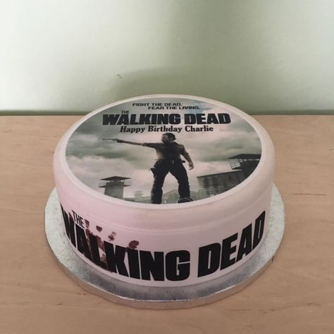 Edible Cake Images, Walking Dead Cake, Edible Image Cake, Edible Cake Toppers, Cake Images, Edible Cake, Walking Dead, The Walking Dead, Cake Toppers