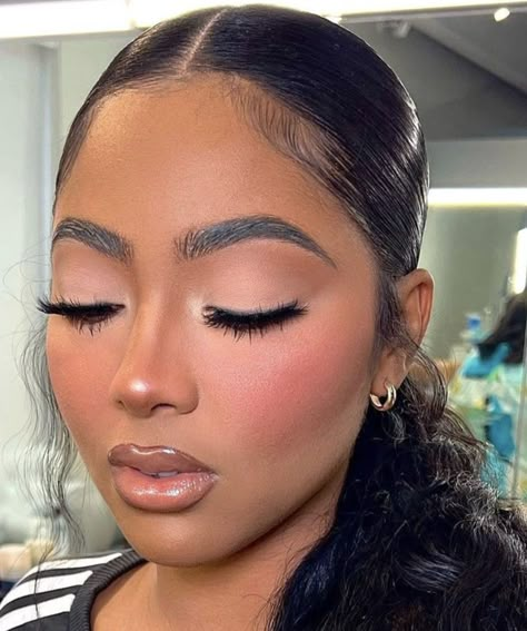 Bridal Makeup Full Glam, Easy Soft Glam Makeup, Neutral Eyeshadow Looks, Insta Baddie Makeup, Soft Makeup Looks, Makeup For Black Skin, Brown Skin Makeup, Soft Glam Makeup, Photoshoot Makeup