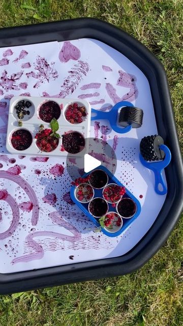 Early Years Resources on Instagram: "Painting with berries 🍓

Try this fun and easy idea to strengthen mark making and pre-writing skills!

All you need is

Berries that have fallen on the ground
Paper
Brushes
Mark making resources

Mash the berries in paint pots, and use brushes and rollers to make marks!

#KidsArt #SensoryPlay #ToddlerPlayIdeas #LearningThroughPlay #STEMForKids #ActivitiesForKids #ScienceForKids #Crafts" Paint Pots, Childcare Activities, Instagram Painting, Stem For Kids, Toddler Play, Pre Writing, Painted Pots, Learning Through Play, Science For Kids