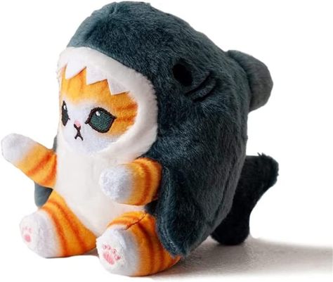 Amazon.com: LKMYHY 7'' Cute Shark Cat Plush Toy, Fried Shrimp Kitten Stuffed Animal Doll, Soft Birthday & Christmas Gifts for Kids : Toys & Games Stuffed Shark, Shark Stuffed Animal, Shark Cat, Shark Pillow, Cat Shark, Animal Plushies, Cat Stuffed Animal, Shark Plush, Cat Things