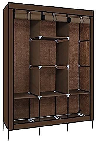 STEEZE PVC Collapsible Wardrobe (Finish Color - Brown, DIY(Do-It-Yourself)) Foldable Cabinet, Wardrobe For Bedroom, Collapsible Wardrobe, Organizer Wardrobe, Wardrobe Brown, Pvc Furniture, Foldable Wardrobe, Indian Bedroom Decor, Indian Bedroom