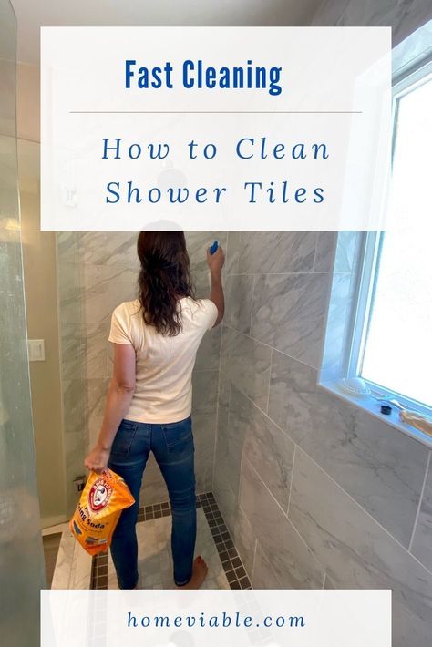 Shower Grout Cleaner Diy, Diy Tile Shower Cleaner, What To Use To Clean Shower Tile, Best Way To Clean Shower Tile And Grout, How To Clean Tile Shower Walls, Clean Shower Tile And Grout, Cleaning Tile Shower Walls, How To Clean Shower Tile, Cleaning Shower Grout