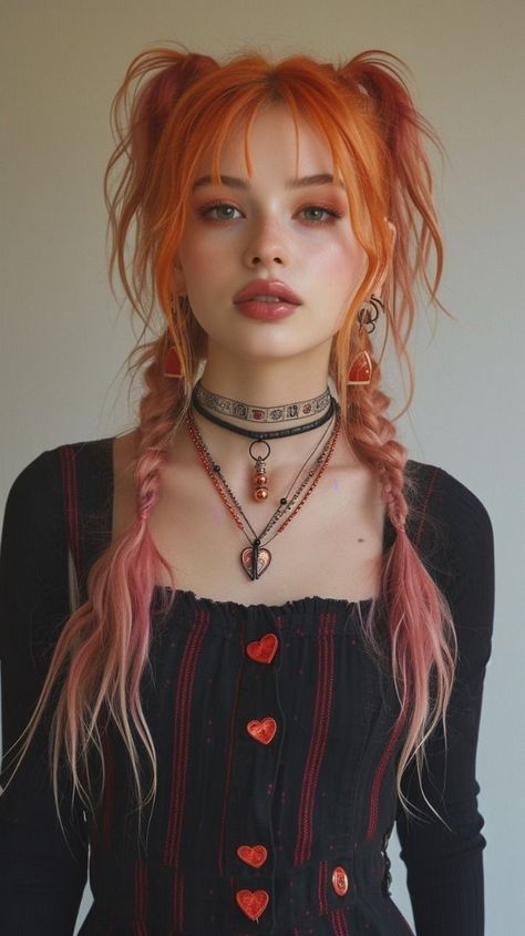 Modern Bangs, Bangs Hairstyle, Gothic Hairstyles, Tutorial Ideas, Dyed Hair Inspiration, Different Hair Types, Trendy Hairstyle, Punk Hair, Hairstyle Tutorial