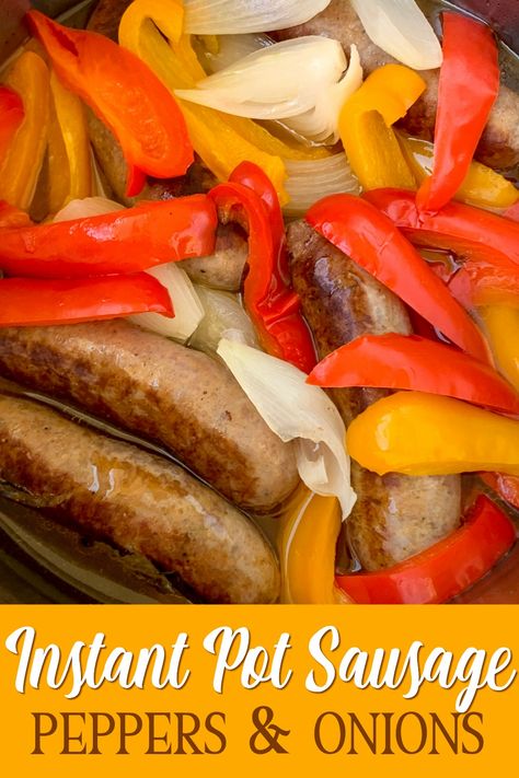 Beef Sausage Recipes, Sausage Peppers Onions, Sausage Peppers And Onions, Sausage Peppers, Italian Sausage Recipes, Pork Recipes Easy, S Table, One Pot Meal, Instant Pot Pork