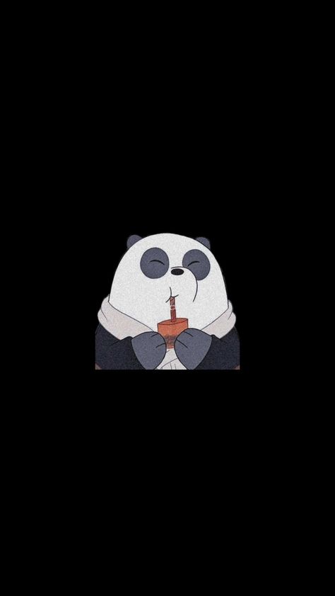 Wallpaper Bear Black Wallpaper, Panda Bears Wallpaper, Hd Dark Wallpapers, Dark Wallpapers, Beautiful Wallpaper For Phone, Cute Simple Wallpapers, Beautiful Wallpaper, Emoji Wallpaper, We Bare Bears