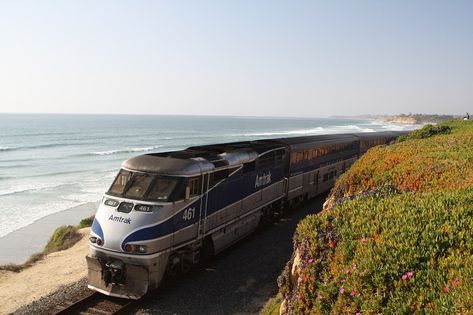 Coast Starlight vs Pacific Surfliner | Amtrak Guide Amtrak Coast Starlight, Coast Starlight Train, Coast Starlight, California Trip, Cascade Mountains, The Pacific Ocean, San Clemente, California Coast, San Luis Obispo