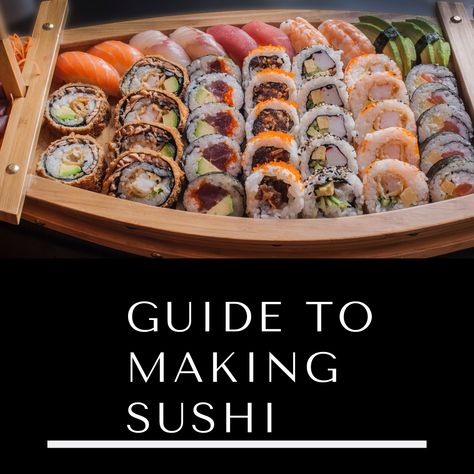 Sushi Recipes For Beginners, Make Your Own Sushi, Sushi Recipes Homemade, Making Sushi, Sushi Roll Recipes, Make Sushi, Sushi At Home, Diy Sushi, Homemade Sushi