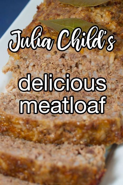 Julia Child's Meatloaf - Leave it to Julia to make the best meatloaf. Her secret is a combination of ground beef and turkey plus cooked rice. | CDKitchen.com Julia Childs Ground Beef Pattie’s, Hamburger Meatloaf, Recipes Meatloaf, Meat Loaves, Beef Patties Recipes, The Best Meatloaf, Julia Childs, Campbells Recipes, Delicious Meatloaf