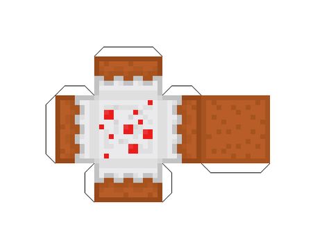 Minecraft cake Minecraft Cake Papercraft, Minecraft Cake Template, Minecraft Cake Printables, Minecraft Cutouts Printables, Minecraft Cake Block, Minecraft Block Template, Paper Minecraft Papercraft, Minecraft Papercraft Printables, Minecraft 3d Papercraft