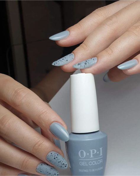 OPI blue gel color manicure with specks Pastel Blue Gel Nails, Opi Blue, Manicure Gel Polish, Blue Manicure, Color Manicure, Blue Gel Nails, Manicure Gel, Blue Gel, Gel Manicure