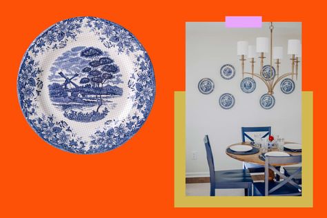 I Decluttered My Grandma's Dishes — Now I'm Trying to Find Them Again — Apartment Therapy William Morris Quote, Blue Willow Dishes, Blue And White Dinnerware, Tiny Studio, White Quartz Countertop, Tiny Space, Barn Style House, Vintage Eclectic, Blue Willow