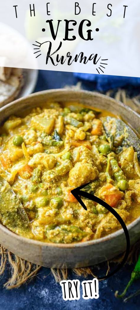 Veg Kurma Recipe, Veg Kurma, Mix Vegetable Recipe, Kurma Recipe, Mix Veg, Indian Veg Recipes, Veg Curry, Spicy Snacks Recipes, Curry Recipes Indian