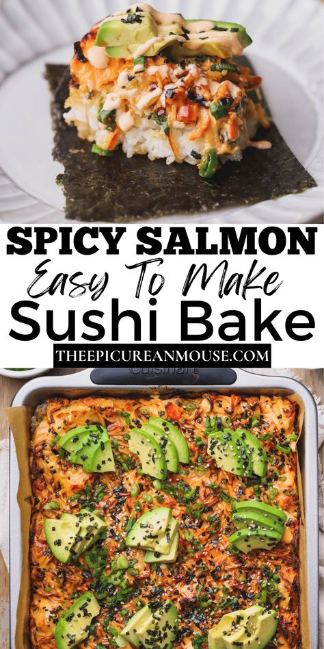 Shrimp And Salmon Recipes Dinners, Sushi Bake Bowl, Flavorful Snacks, Dinner Recipes Delicious, Delicious Healthy Recipes Snacks, Lunch Sides Healthy, Salmon Dinner Recipes For Two, Protein Salmon Recipes, Silver Salmon Recipes