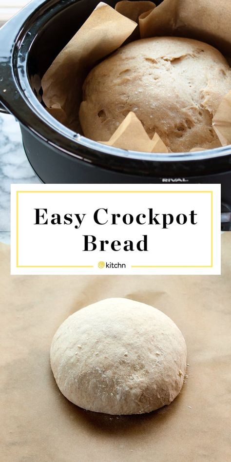 Easy Crockpot Bread, Crockpot Bread, Crock Pot Bread, Slow Cooker Bread, Homemade Baked Bread, Bread Maker Recipes, Make Bread, Crock Pot Slow Cooker, Easy Bread