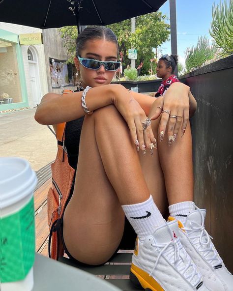 Claudia Valentina on Instagram: “Happy Easter gworlies” Nike Crew Socks Outfit, Socks With Sneakers Outfit, Claudia Valentina, Crew Socks Outfit, 2000s Outfit Ideas, Nike Crew Socks, Inspiration Pics, Outfit Ideas Summer, Sunglasses Silver