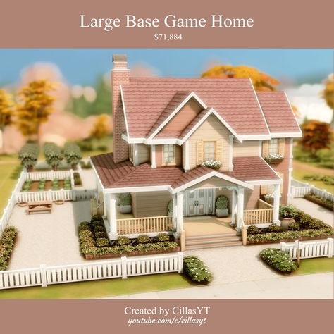 Sims 4 Cc Homes Patreon, Base Game Family Home Sims 4, Sims 4 House Inspo Base Game, Sims 4 Cc Base Game House, Sims 4 Houses Basegame, The Sims 4 Building Ideas Base Game, Sims 4 Aesthetic House Base Game, Sims 4 House Base Game Cc, Sims 4 Gallery Lots Base Game