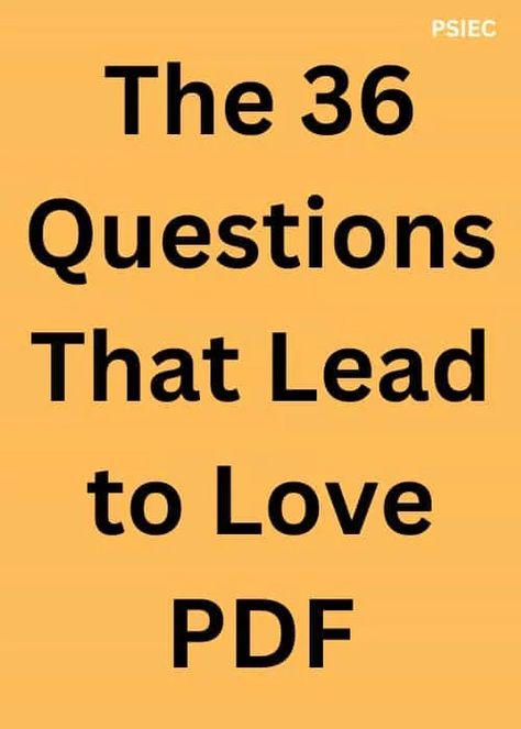 Asking and answering personal questions creates intimacy and leads from superficial to deep conversation. Taking turns builds cooperation while eye contact and closeness connect you. Sharing vulnerability through this process can lead two people to fall in love. The 36 Questions That Lead to Love PDF in English PDF Title The 36 Questions That Lead... The 36 Questions That Lead To Love, 36 Questions, Deep Conversation, Personal Questions, Deeper Conversation, Eye Contact, Two People, Falling In Love, Turn Ons