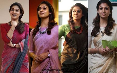 3/4 th hands Nayanthara Saree, Trendy Blouse Patterns, Actress Nayanthara, Anita Hassanandani, Drape Sarees, Blouse Images, Cotton Saree Blouse Designs, Blouse Design Images, Professional Dress