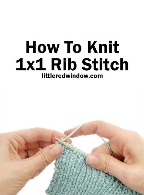 Ribbing Stitches Knitting, How To Knit Rib Stitch, Ribbed Stitch Knitting, Unique Knitting Patterns, Rib Stitch Knitting, Stitch Knitting Pattern, Knitting Pattern Easy, Knit Ribbing, Stretchy Bind Off